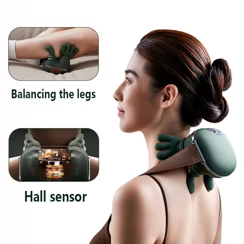 Electric 4D Neck & Shoulder Massager with Heat – Cordless Pain Relief