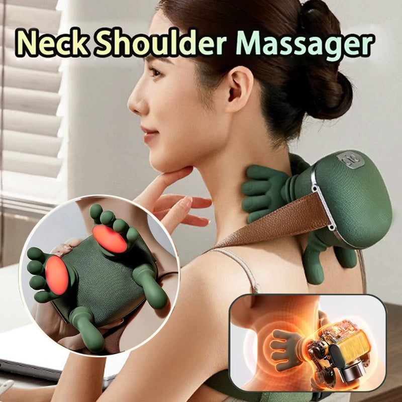 Electric 4D Neck & Shoulder Massager with Heat – Cordless Pain Relief
