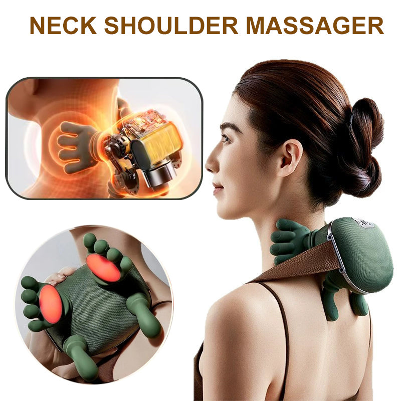 Electric 4D Neck & Shoulder Massager with Heat – Cordless Pain Relief